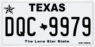 TX license plate DQC9979