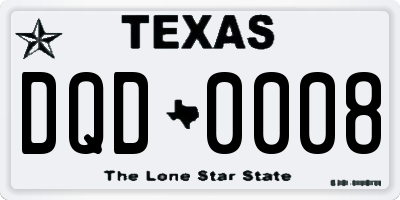 TX license plate DQD0008