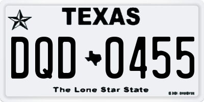 TX license plate DQD0455
