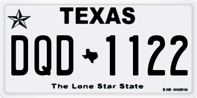 TX license plate DQD1122