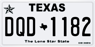 TX license plate DQD1182