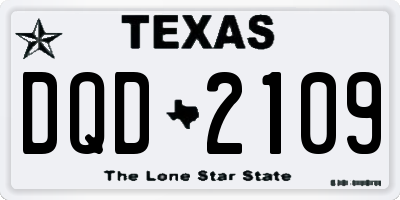 TX license plate DQD2109