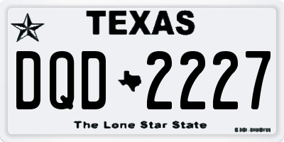 TX license plate DQD2227