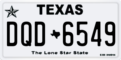 TX license plate DQD6549