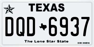 TX license plate DQD6937