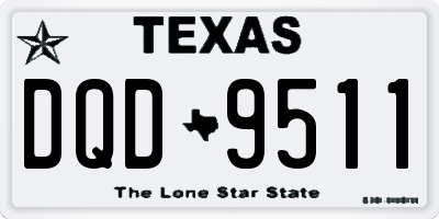 TX license plate DQD9511