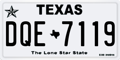 TX license plate DQE7119