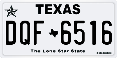 TX license plate DQF6516