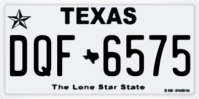 TX license plate DQF6575