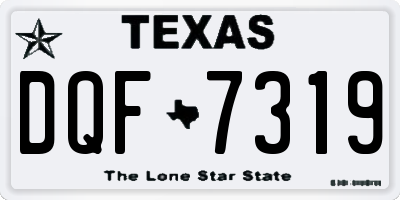 TX license plate DQF7319