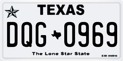 TX license plate DQG0969