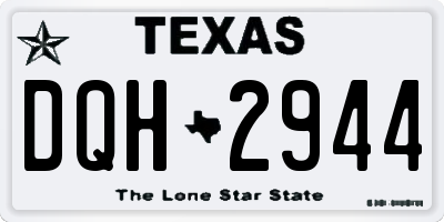 TX license plate DQH2944