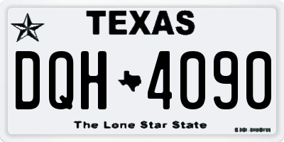 TX license plate DQH4090