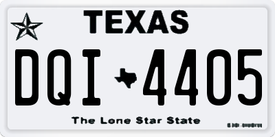 TX license plate DQI4405