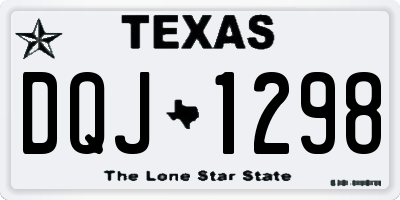 TX license plate DQJ1298