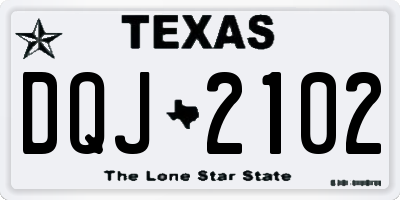 TX license plate DQJ2102