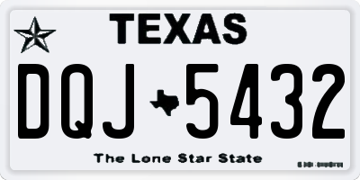 TX license plate DQJ5432