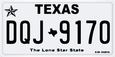 TX license plate DQJ9170