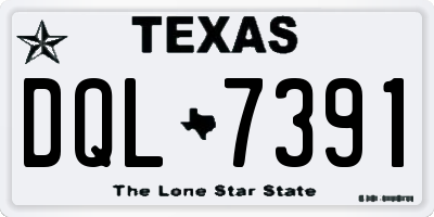 TX license plate DQL7391