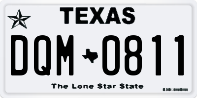 TX license plate DQM0811
