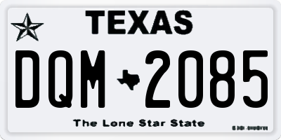 TX license plate DQM2085