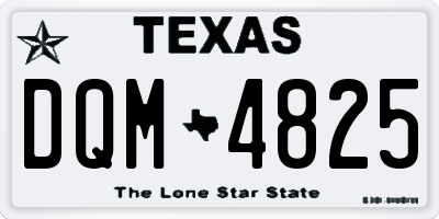 TX license plate DQM4825