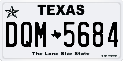 TX license plate DQM5684