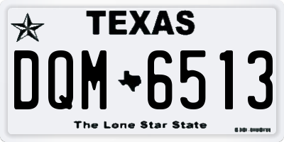 TX license plate DQM6513