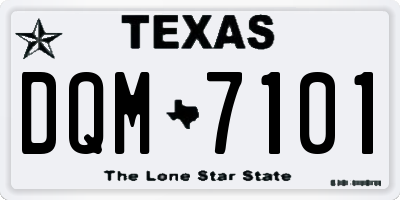 TX license plate DQM7101