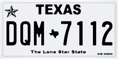 TX license plate DQM7112