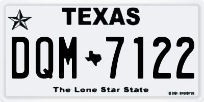 TX license plate DQM7122