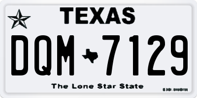 TX license plate DQM7129