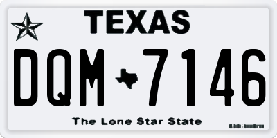 TX license plate DQM7146