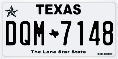 TX license plate DQM7148