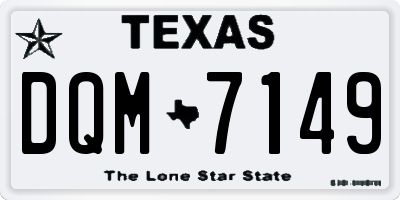 TX license plate DQM7149
