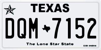 TX license plate DQM7152
