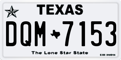 TX license plate DQM7153