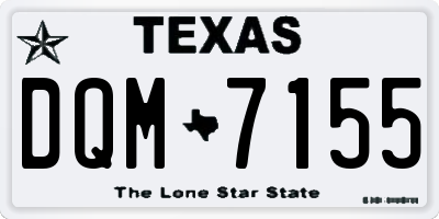 TX license plate DQM7155