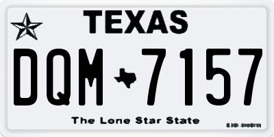 TX license plate DQM7157