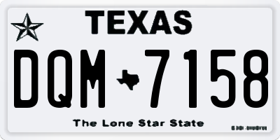 TX license plate DQM7158