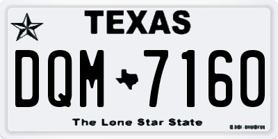 TX license plate DQM7160