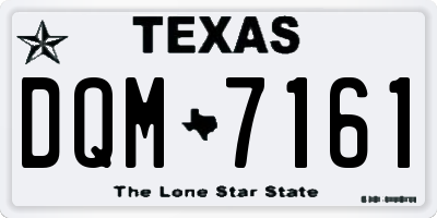 TX license plate DQM7161