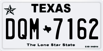 TX license plate DQM7162