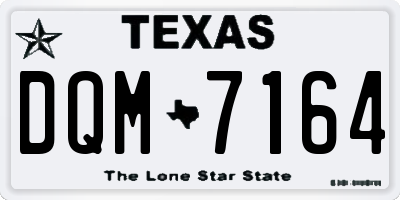 TX license plate DQM7164