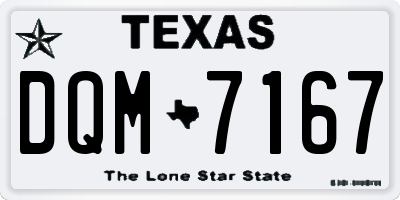 TX license plate DQM7167