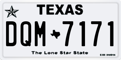 TX license plate DQM7171