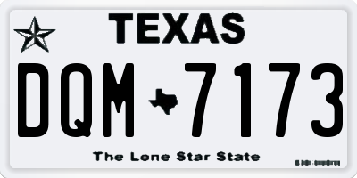 TX license plate DQM7173