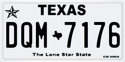 TX license plate DQM7176