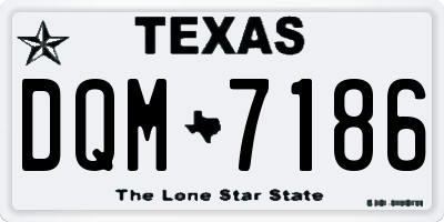 TX license plate DQM7186