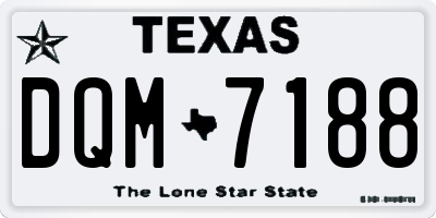 TX license plate DQM7188